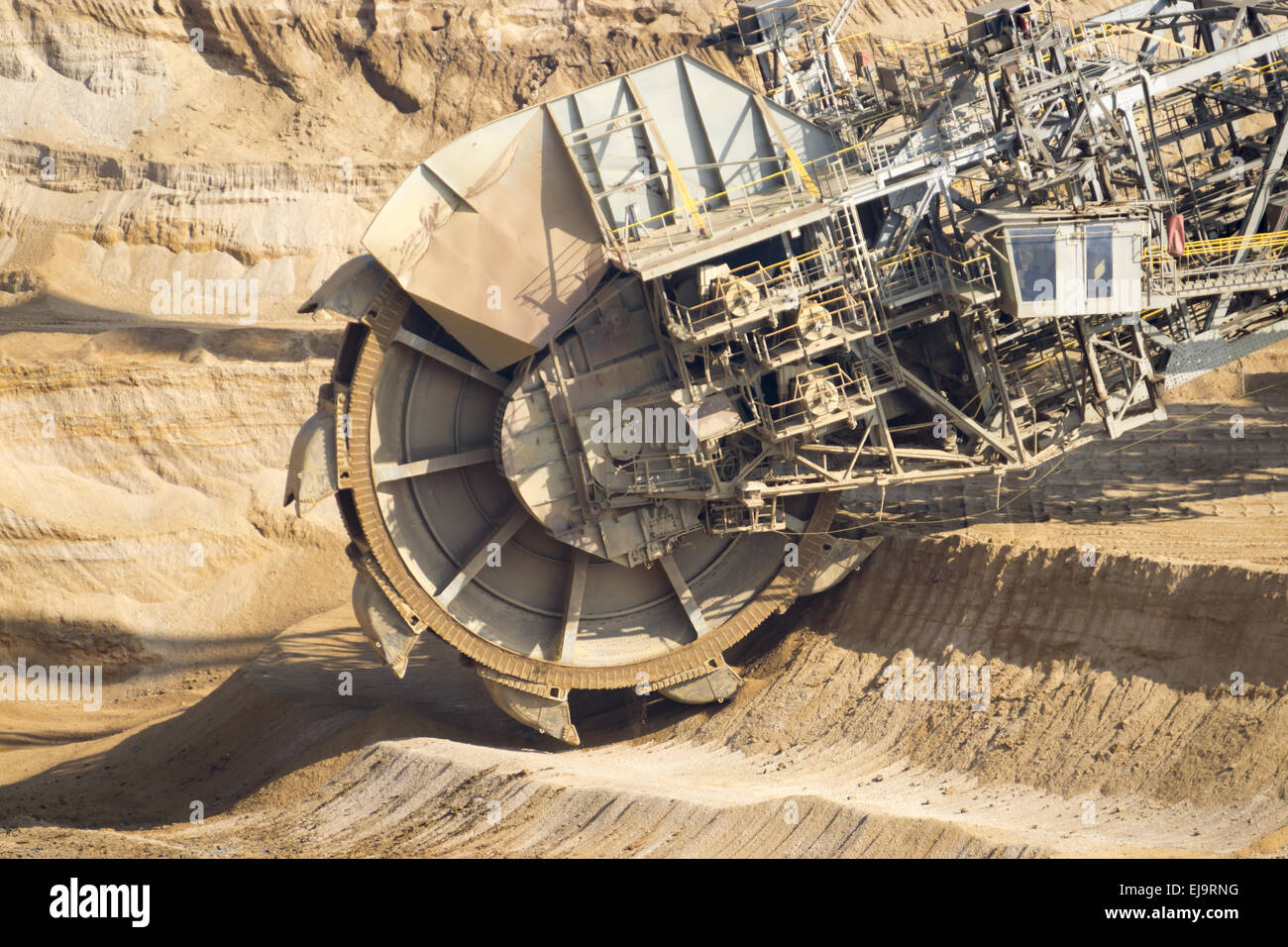 Brown coal mining Hambach, Germany Stock Photo
