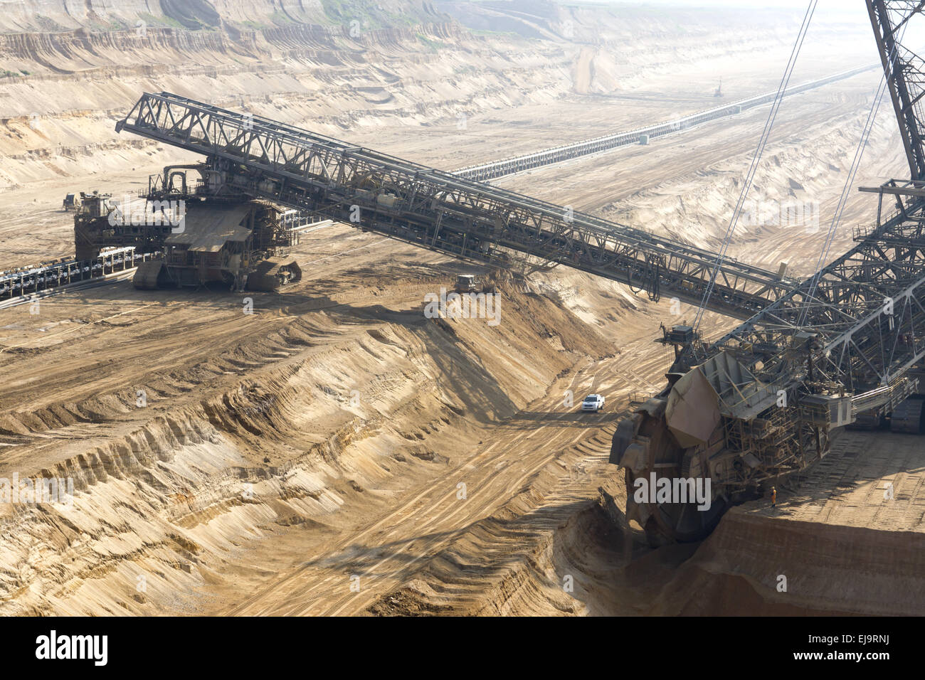 Brown coal mining Hambach, Germany Stock Photo