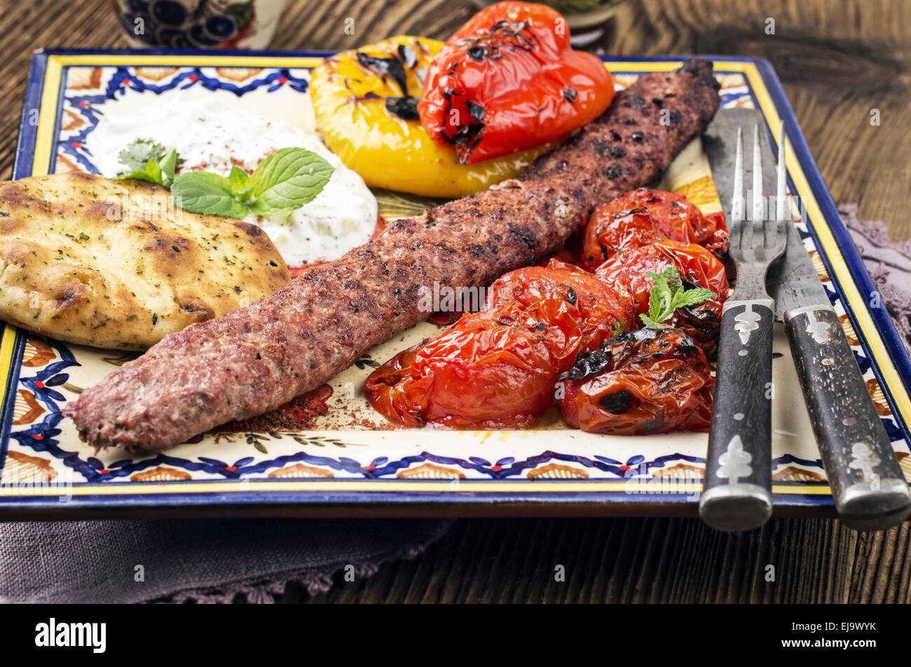 adana kebab Stock Photo