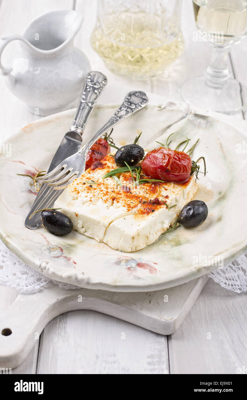 baked feta cheese Stock Photo Alamy