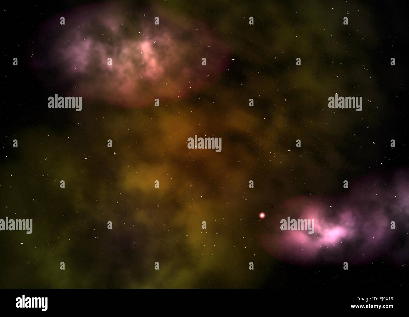 Star field in space and a nebulae Stock Photo