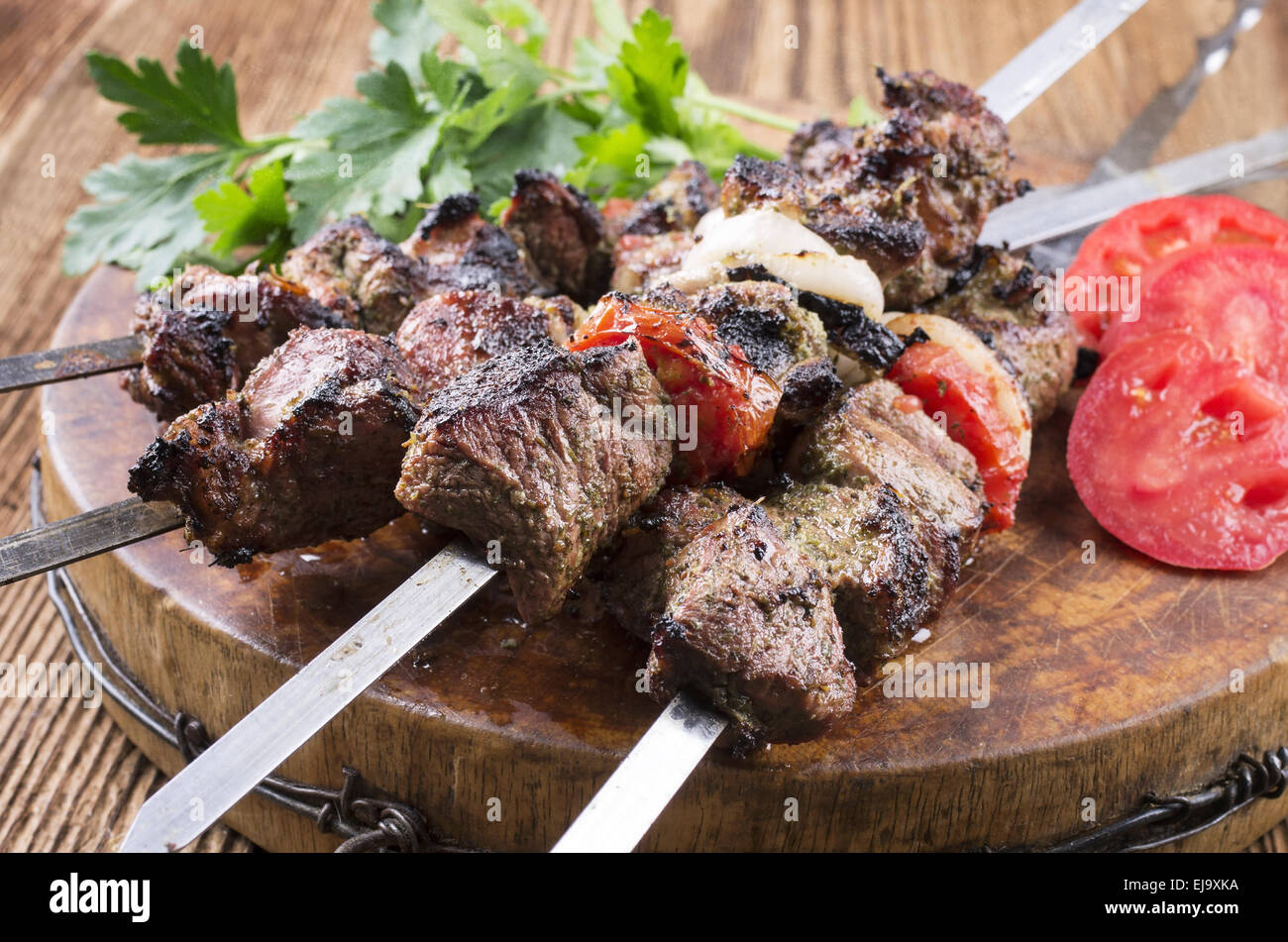 Shashlik or Shashlyk Meaning Skewered Meat Was Originally Made of Lamb.  Stock Photo - Image of culture, lamb: 90891464