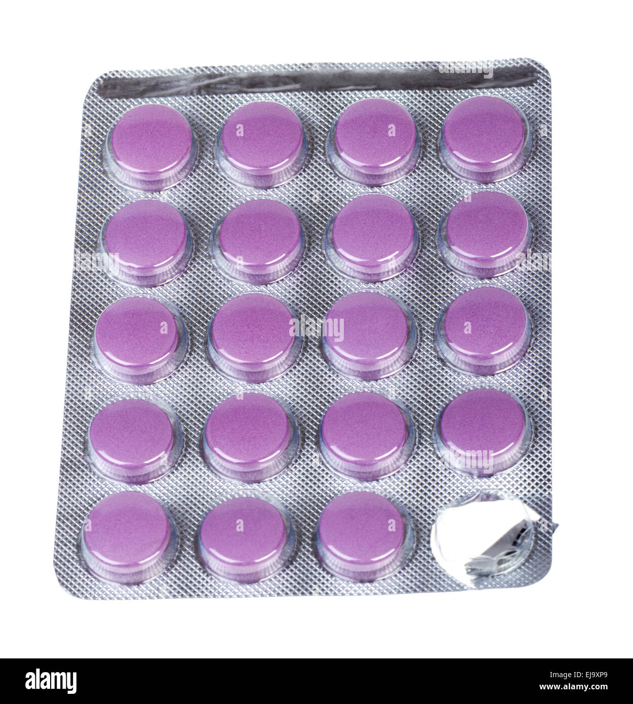 Medicine Pills Packed In Blisters Isolated Stock Photo - Alamy