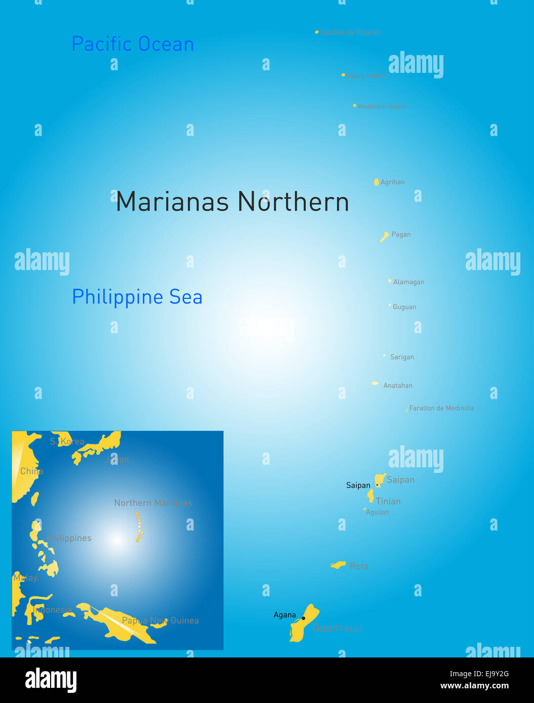 northern mariana islands map Stock Photo Alamy