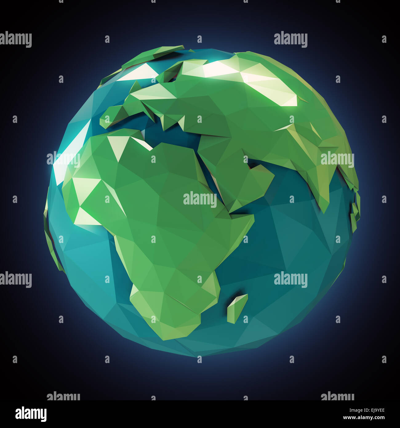 Stylized 3d abstract Earth model Stock Photo