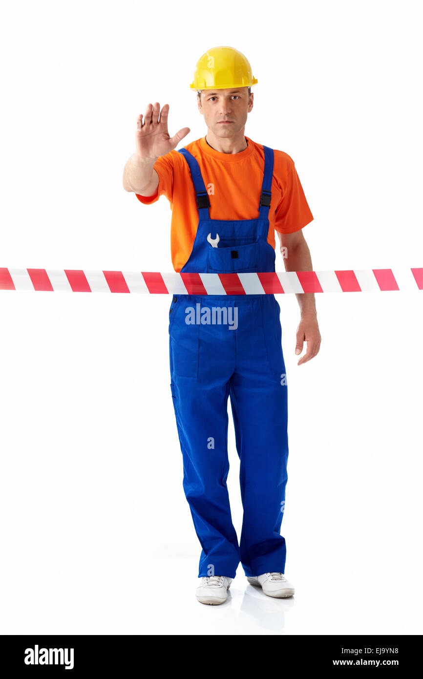 Worker danger Cut Out Stock Images & Pictures - Alamy