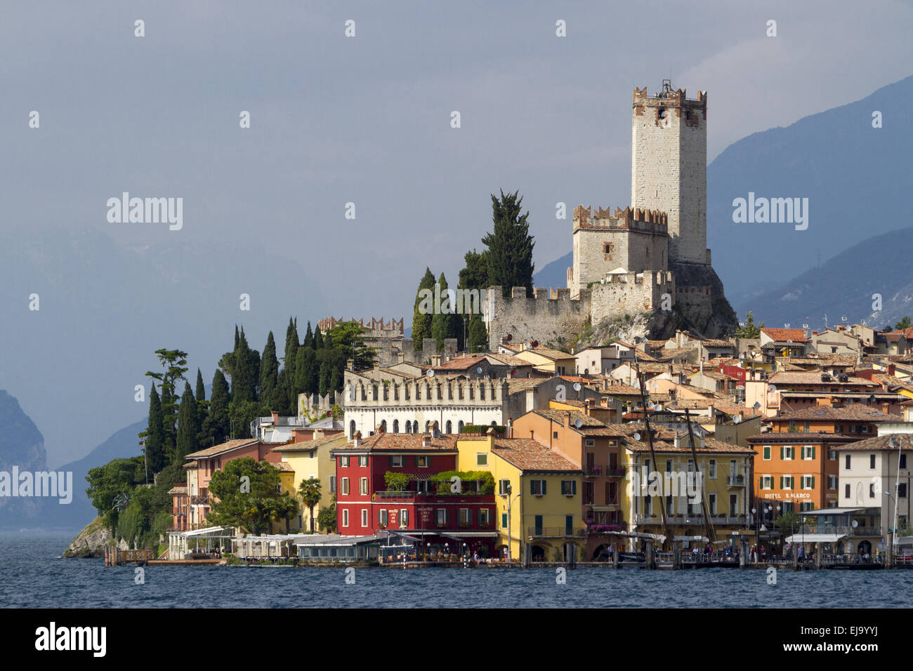 Malcesine on Lake Garda Stock Photo Alamy