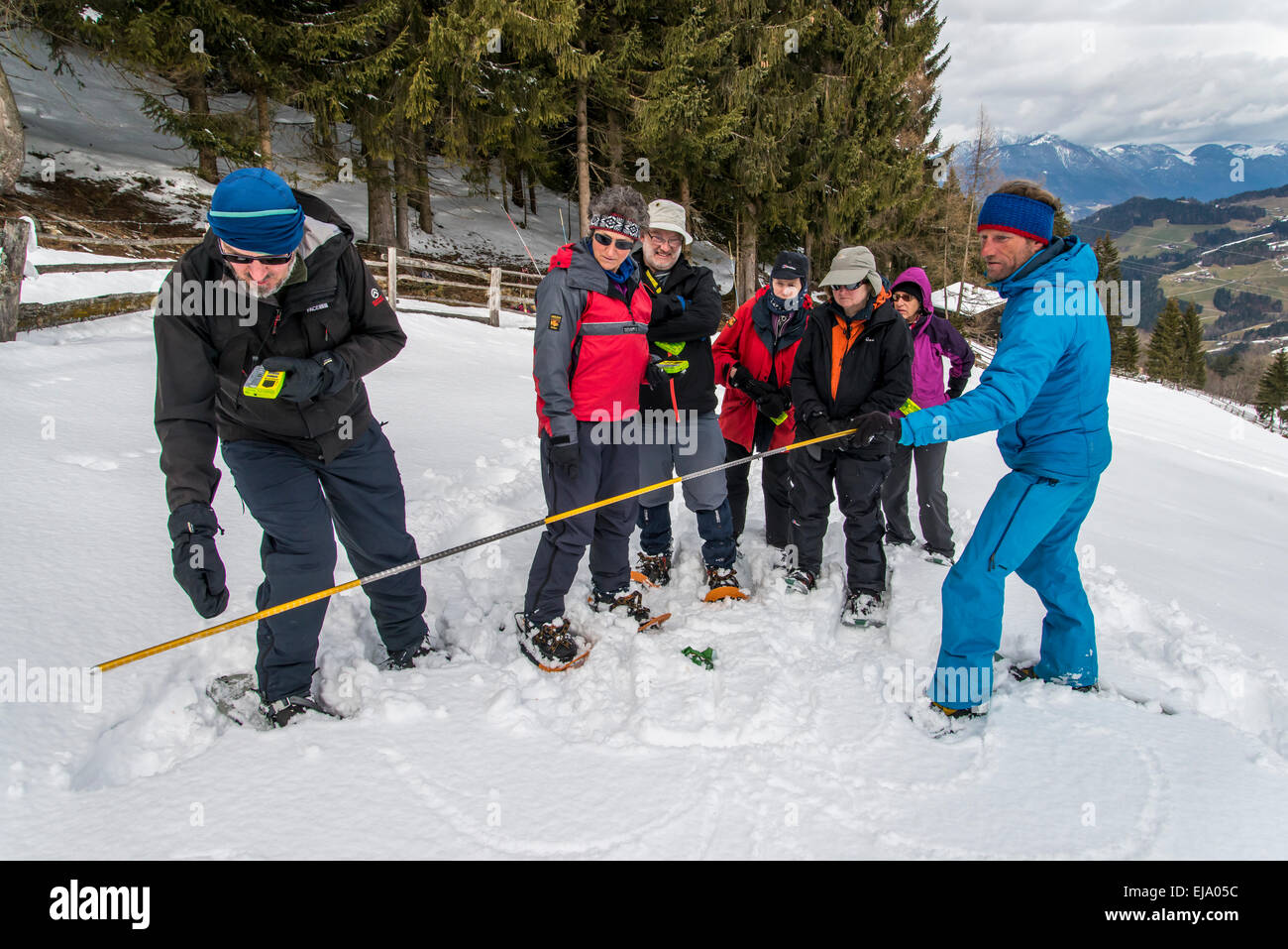 Avalanche awareness training Stock Photo Alamy