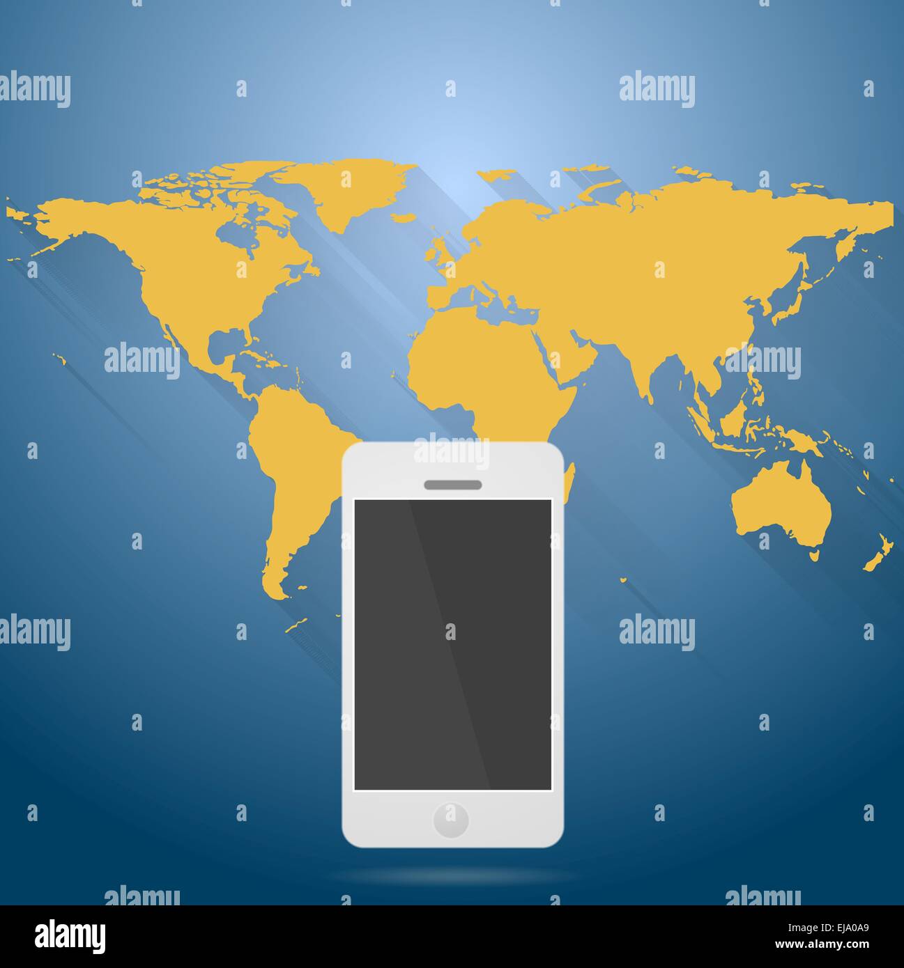 Mobile phone world map hi-res stock photography and images - Alamy