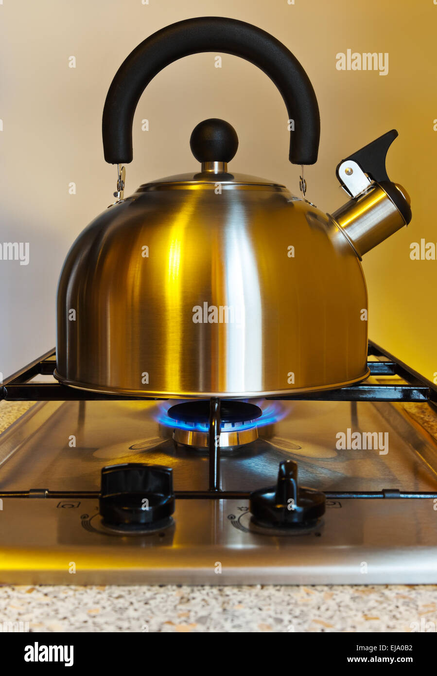 Stovetop whistling kettle Stock Photo Alamy