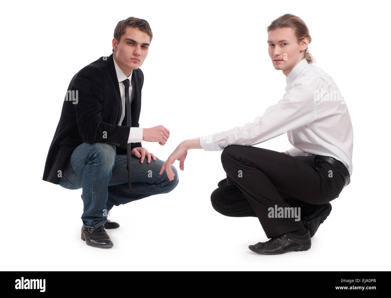 two men on an isolated background Stock Photo - Alamy