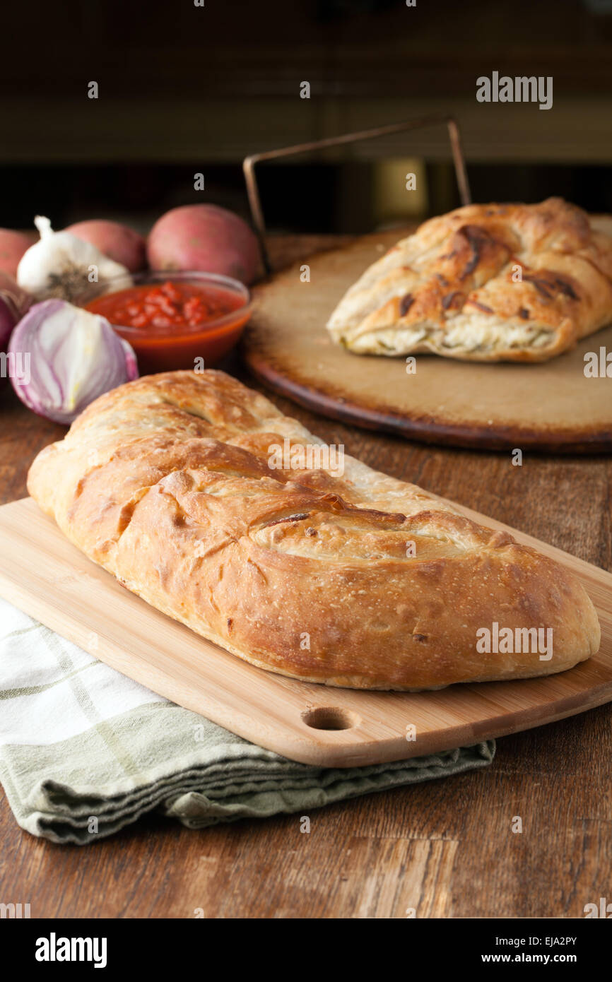 Italian Stuffed Bread Stock Photo - Alamy