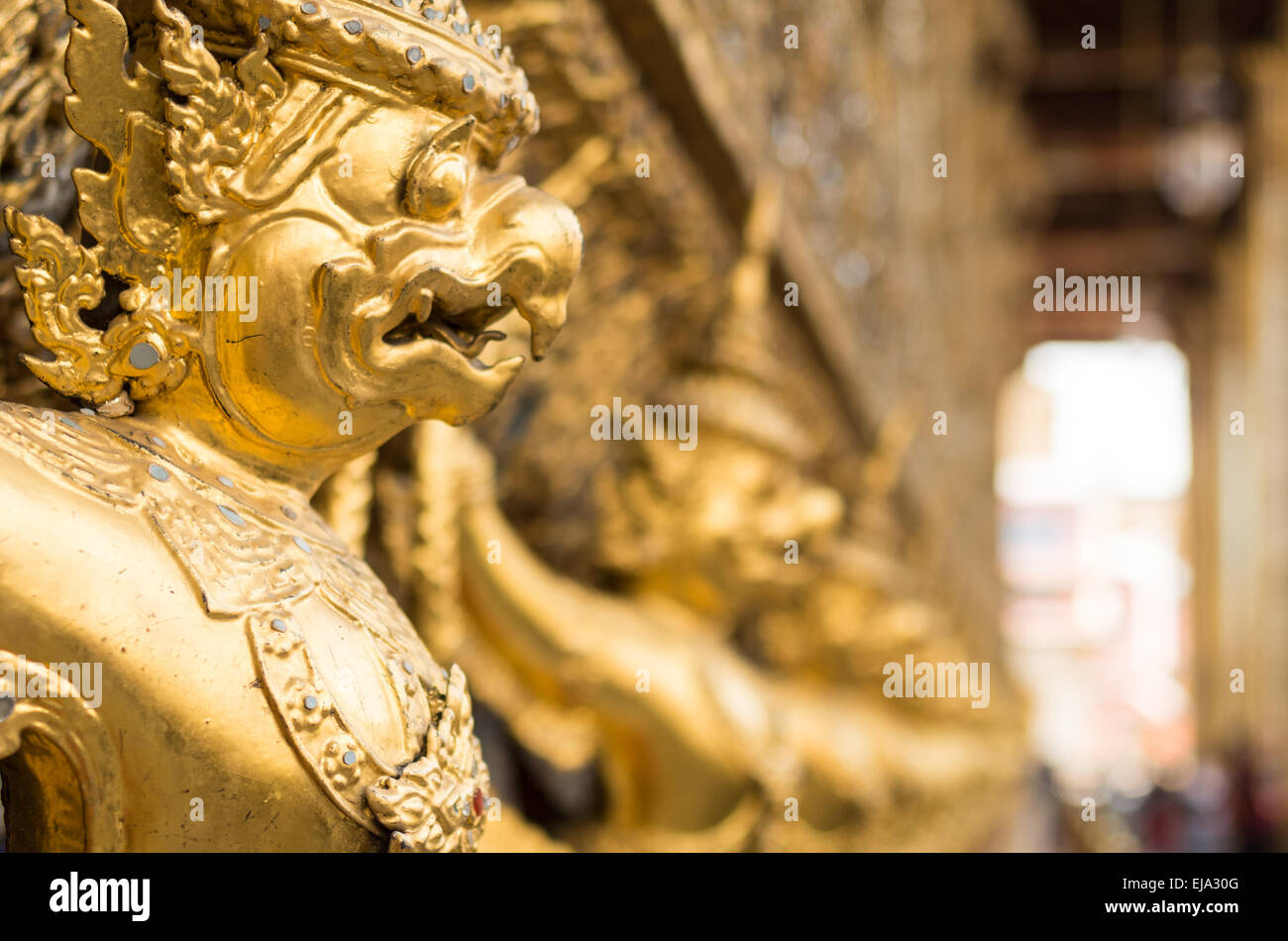 Wat Phra Kaew in bangkok grand palace Stock Photo