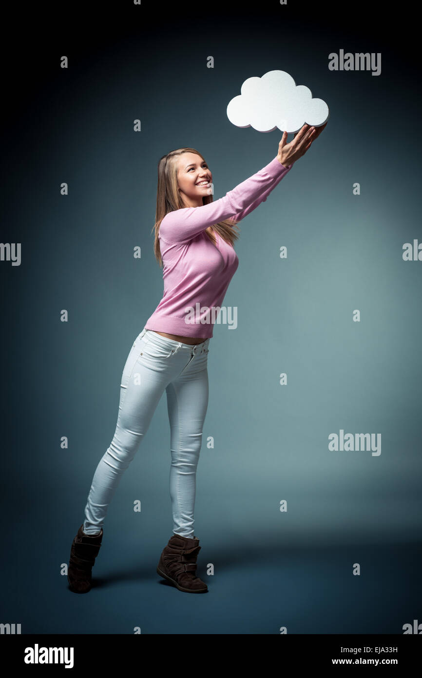 Smiling girl bubbles hi-res stock photography and images - Alamy