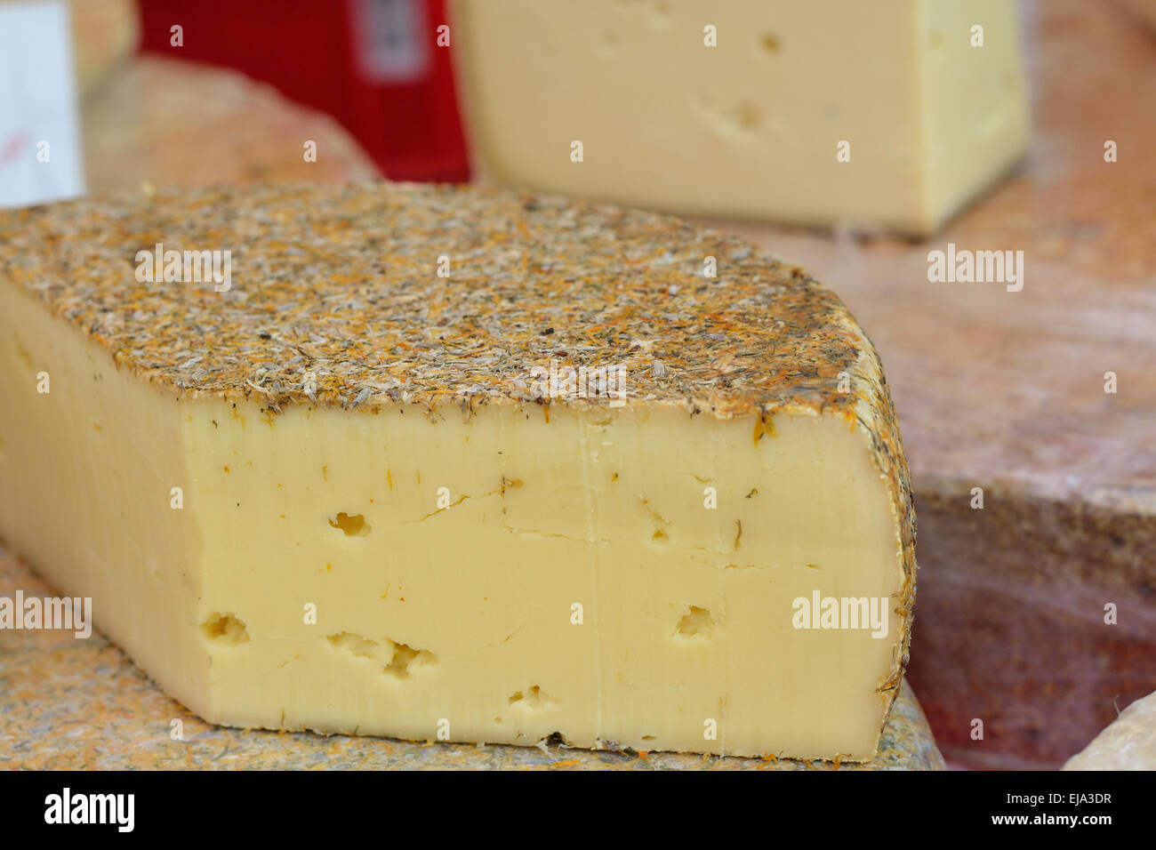 tasty herb cheese Stock Photo