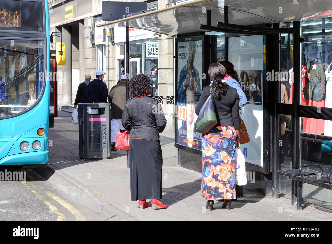 Leicester City Center ,Bus Station Stock Photo - Alamy