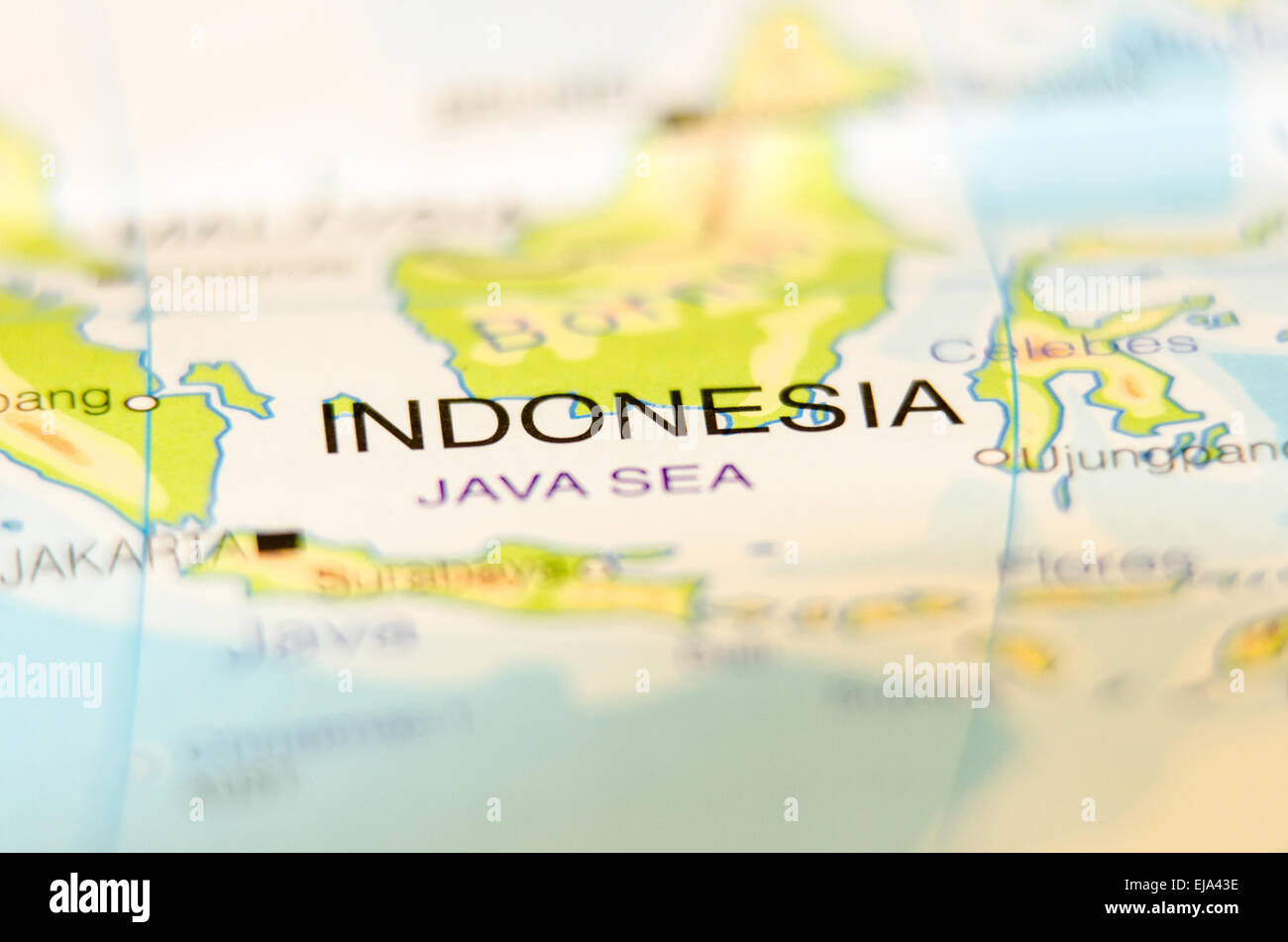 indonesia country on map Stock Photo