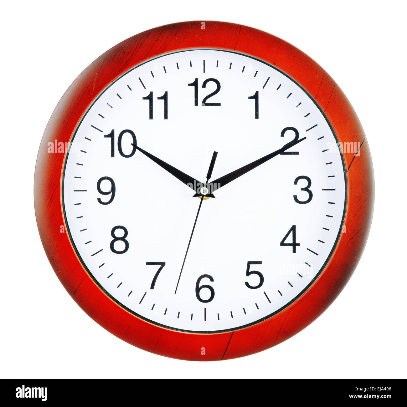 Wall clock isolated on white background Stock Photo - Alamy