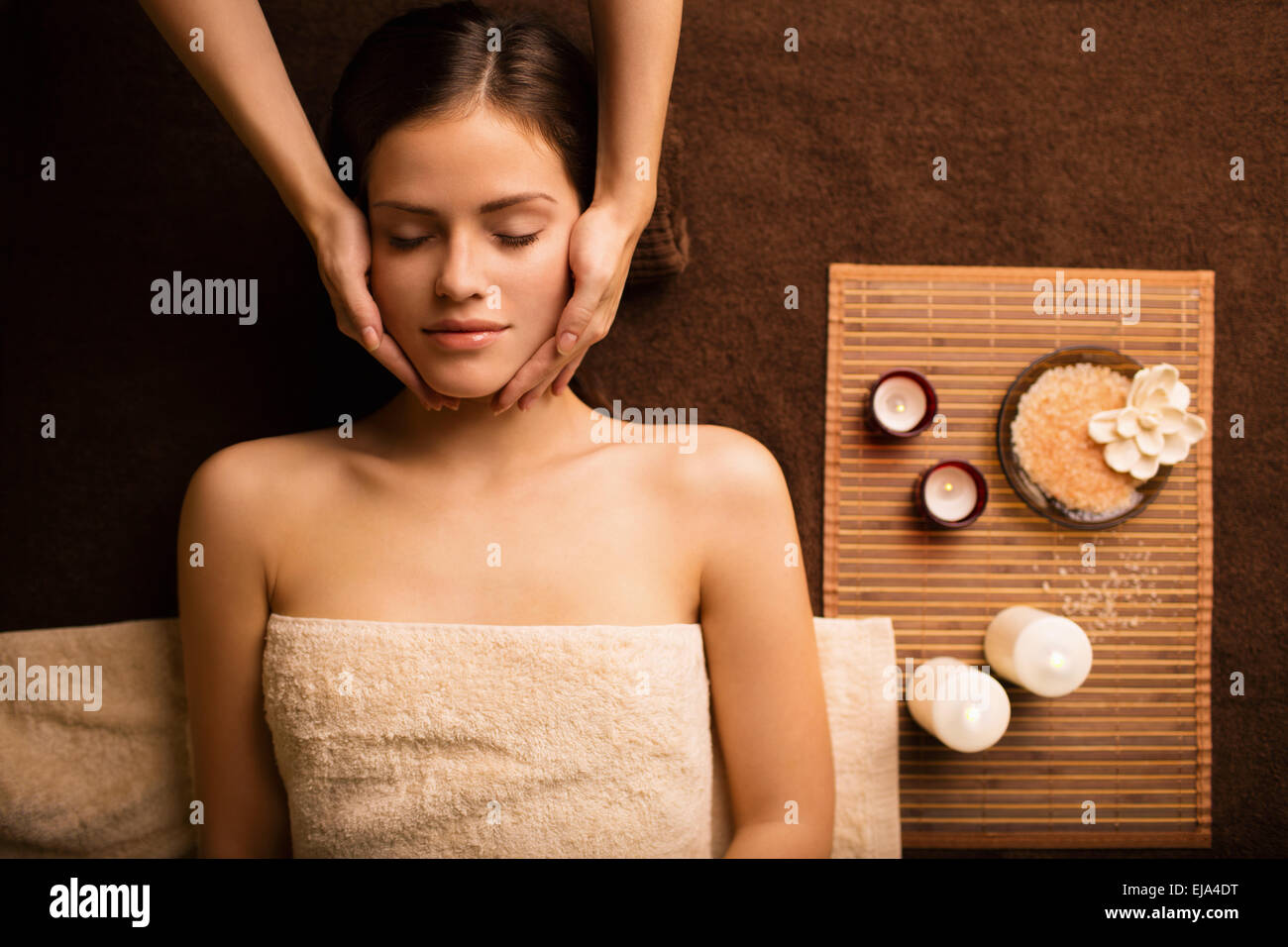 At the beautician Stock Photo