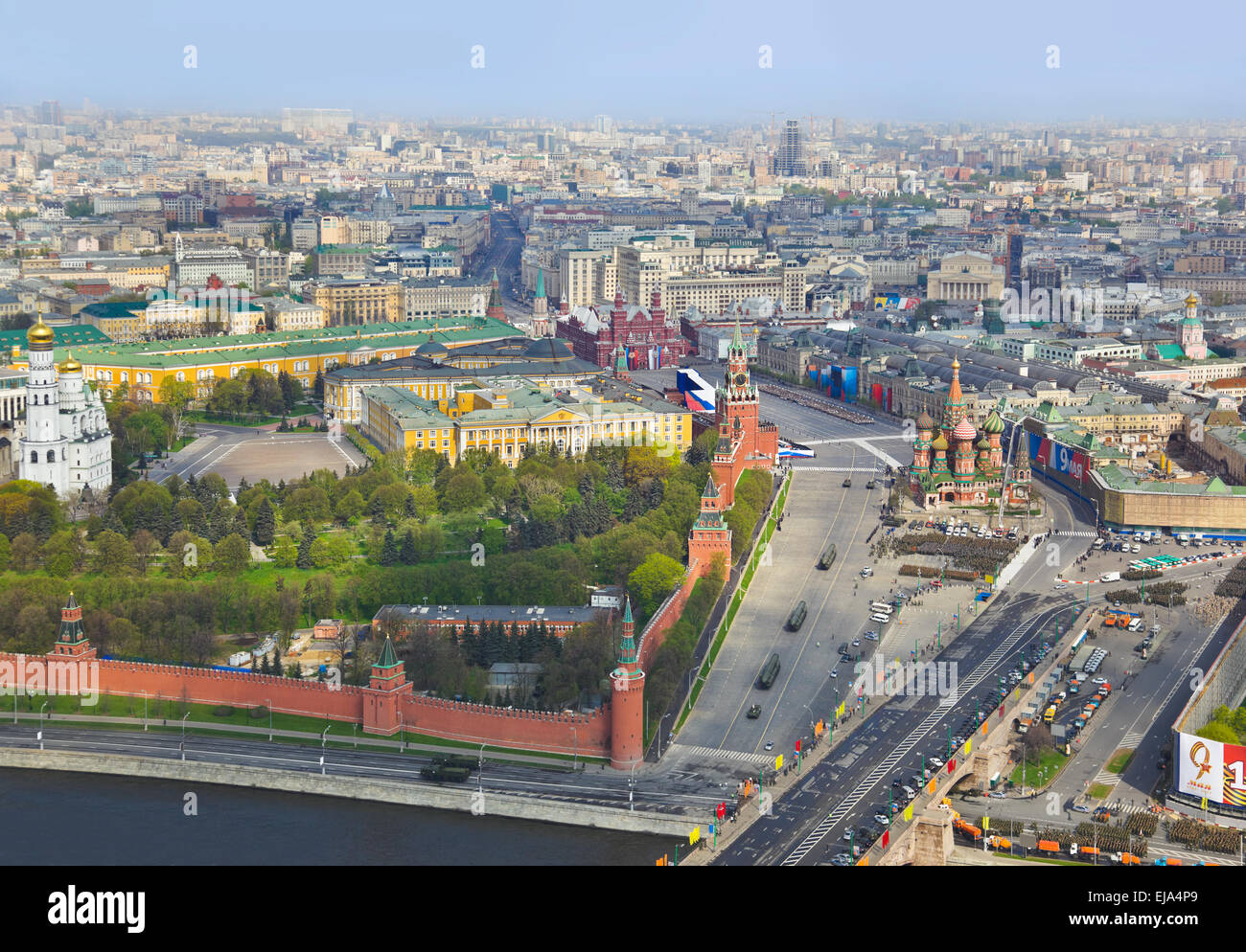 москва красная площадь с высоты птичьего полета