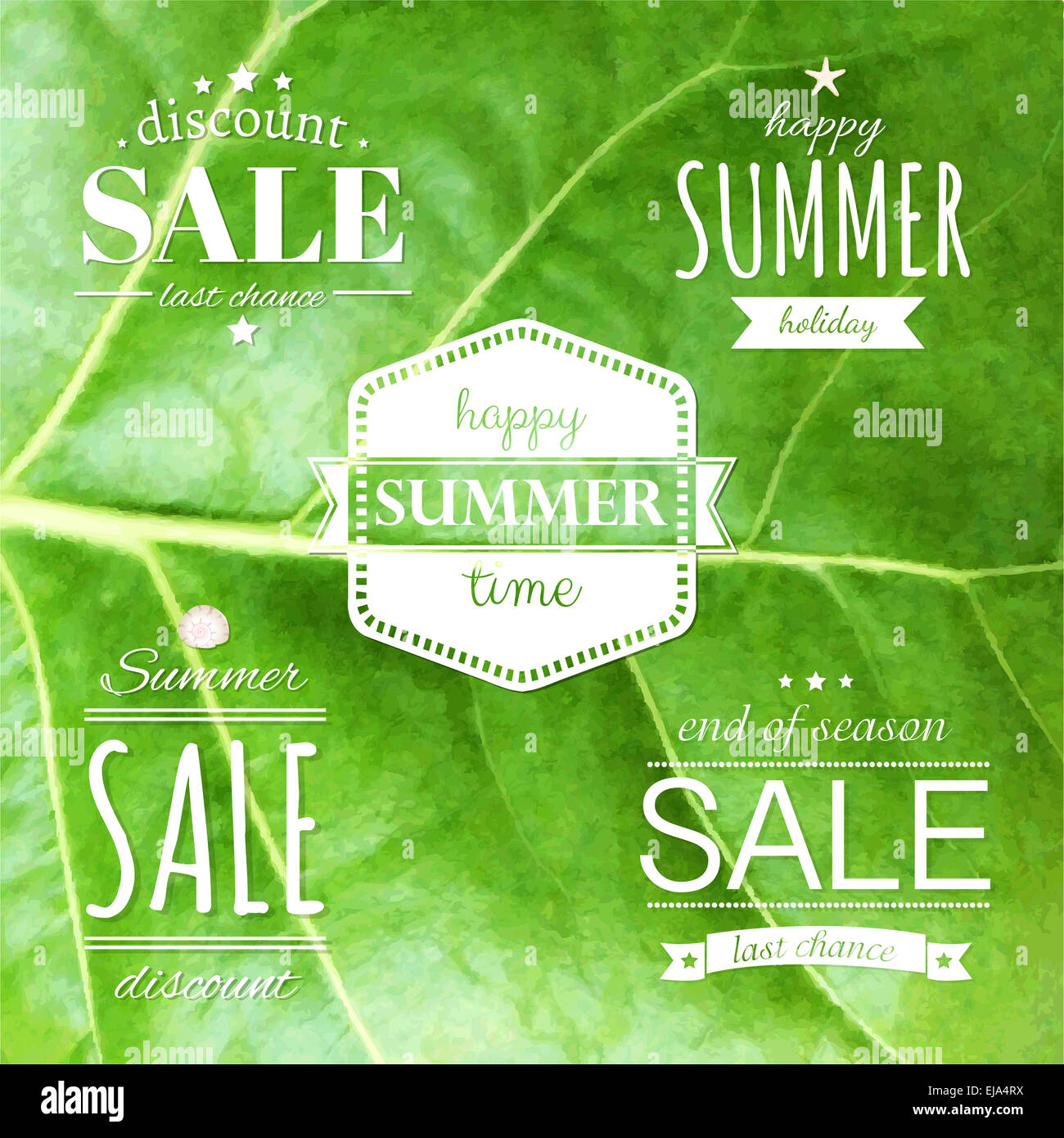 Summer Labels Set Stock Photo - Alamy