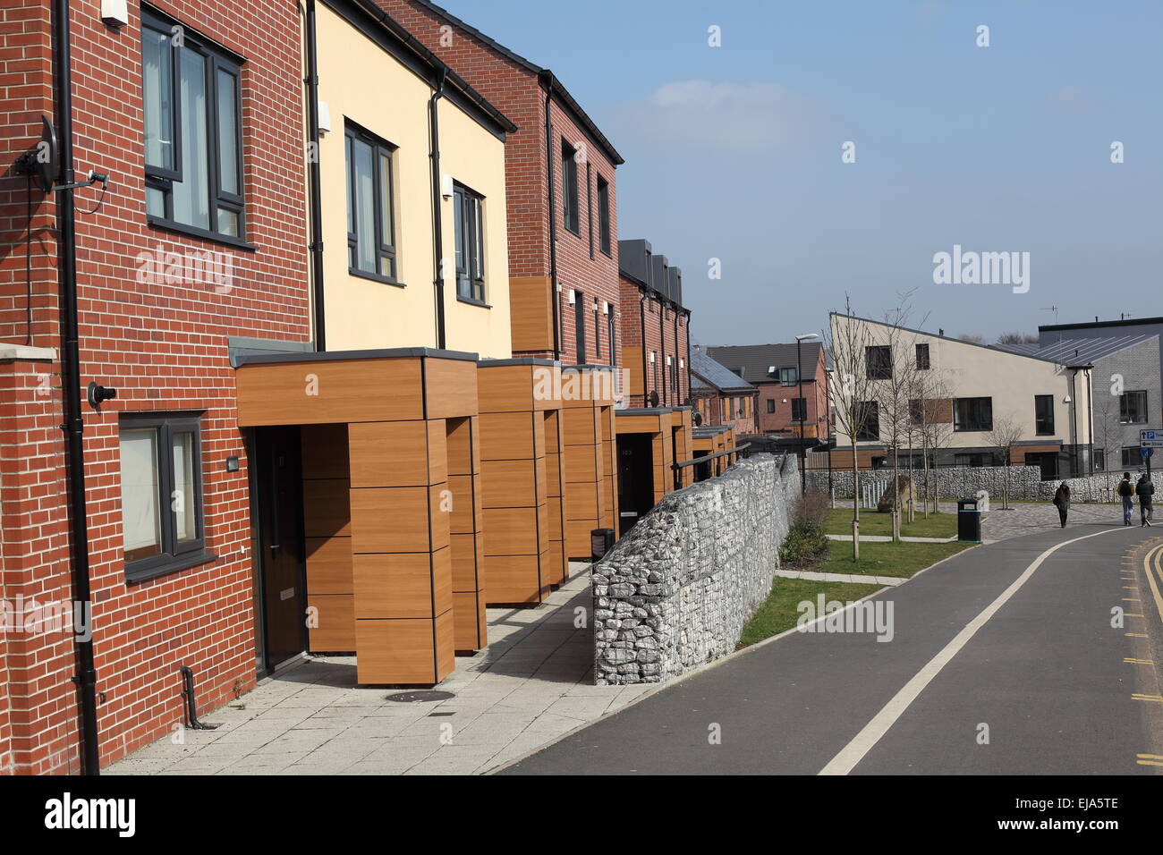 Housing at the new St Anne's housing development in Oldham, UK Stock