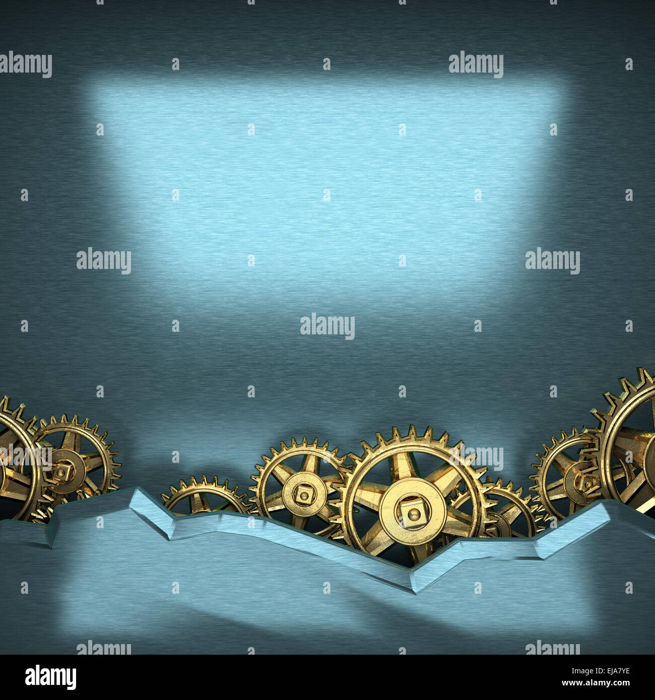 blue metal background with cogwheel gears Stock Photo - Alamy