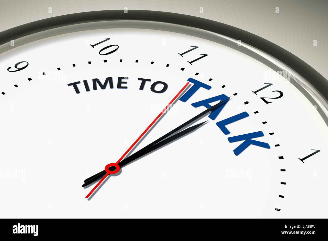 clock with time to talk Stock Photo Alamy