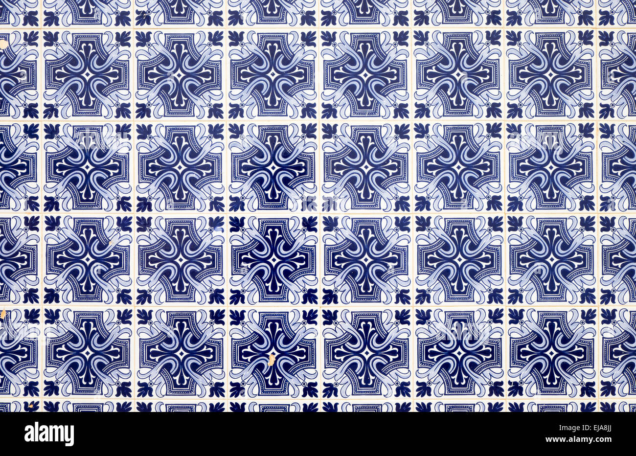 Traditionell blue portuguese tiles Stock Photo
