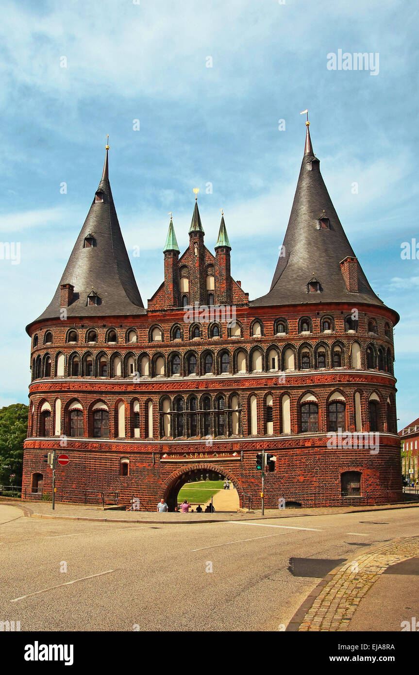 Holsten Gate Lübeck Germany Stock Photo