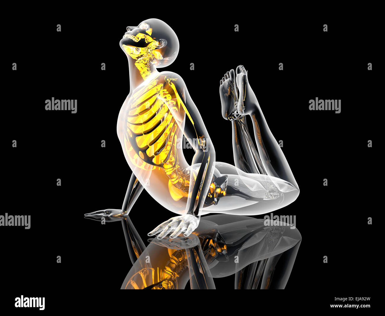 Man in tree yoga pose, illustration Stock Photo - Alamy