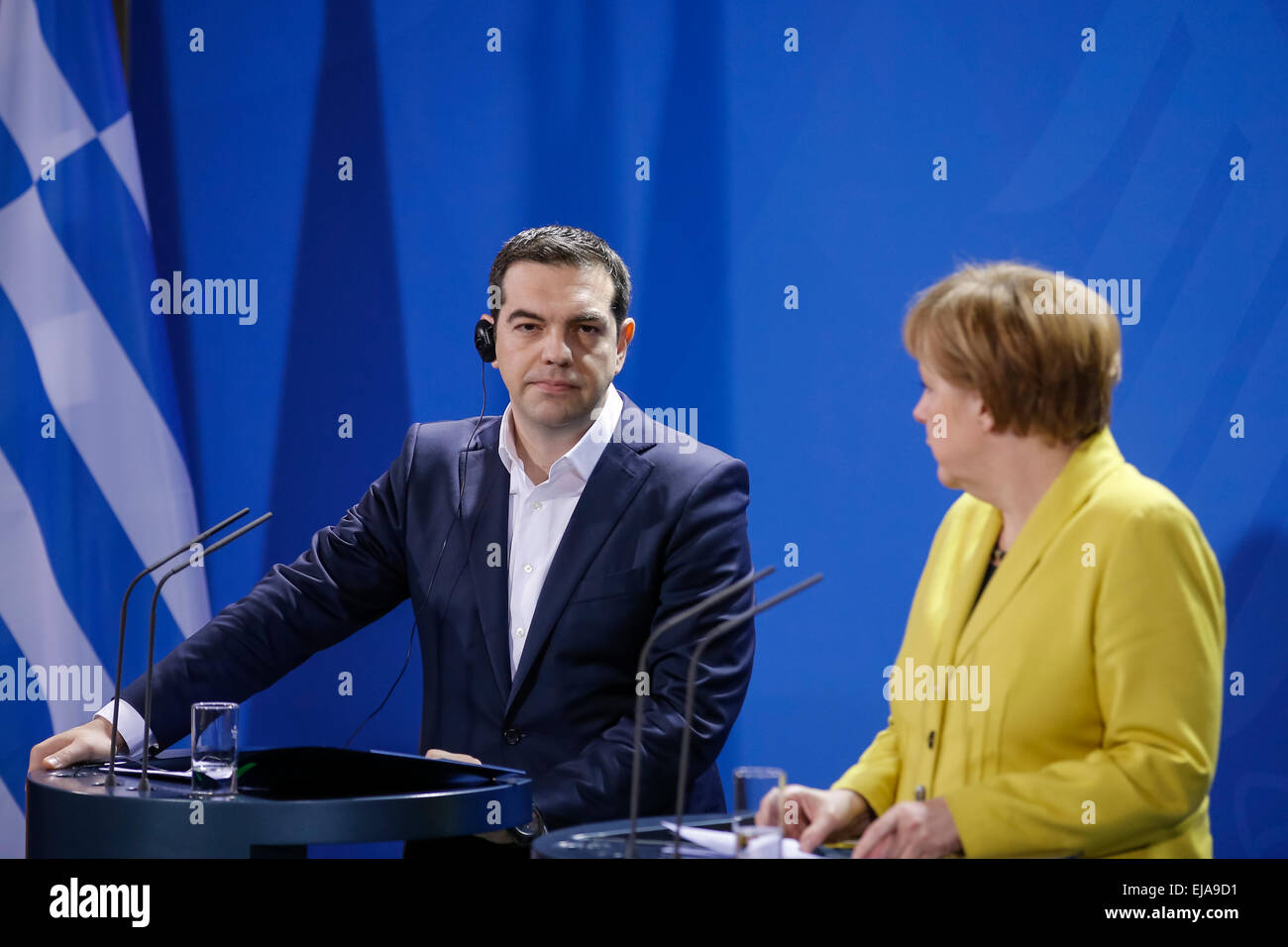 Angela Merkel, German chancellor, and Greece Primer Minister Alexis ...