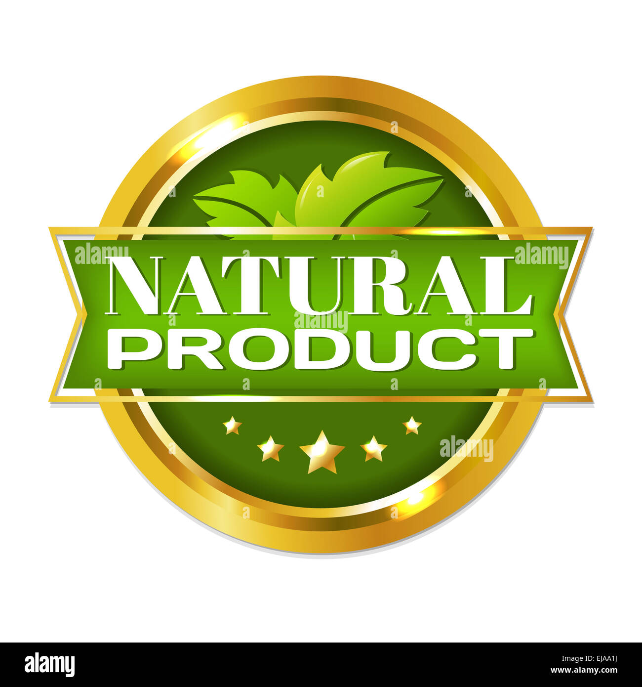 Natural Product Label Stock Photo