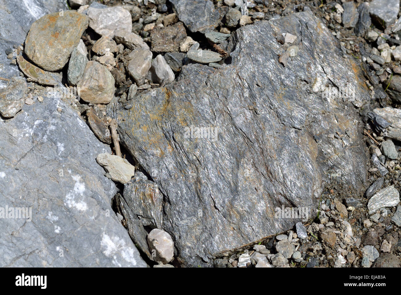 Sedimentary rock shale Stock Photo