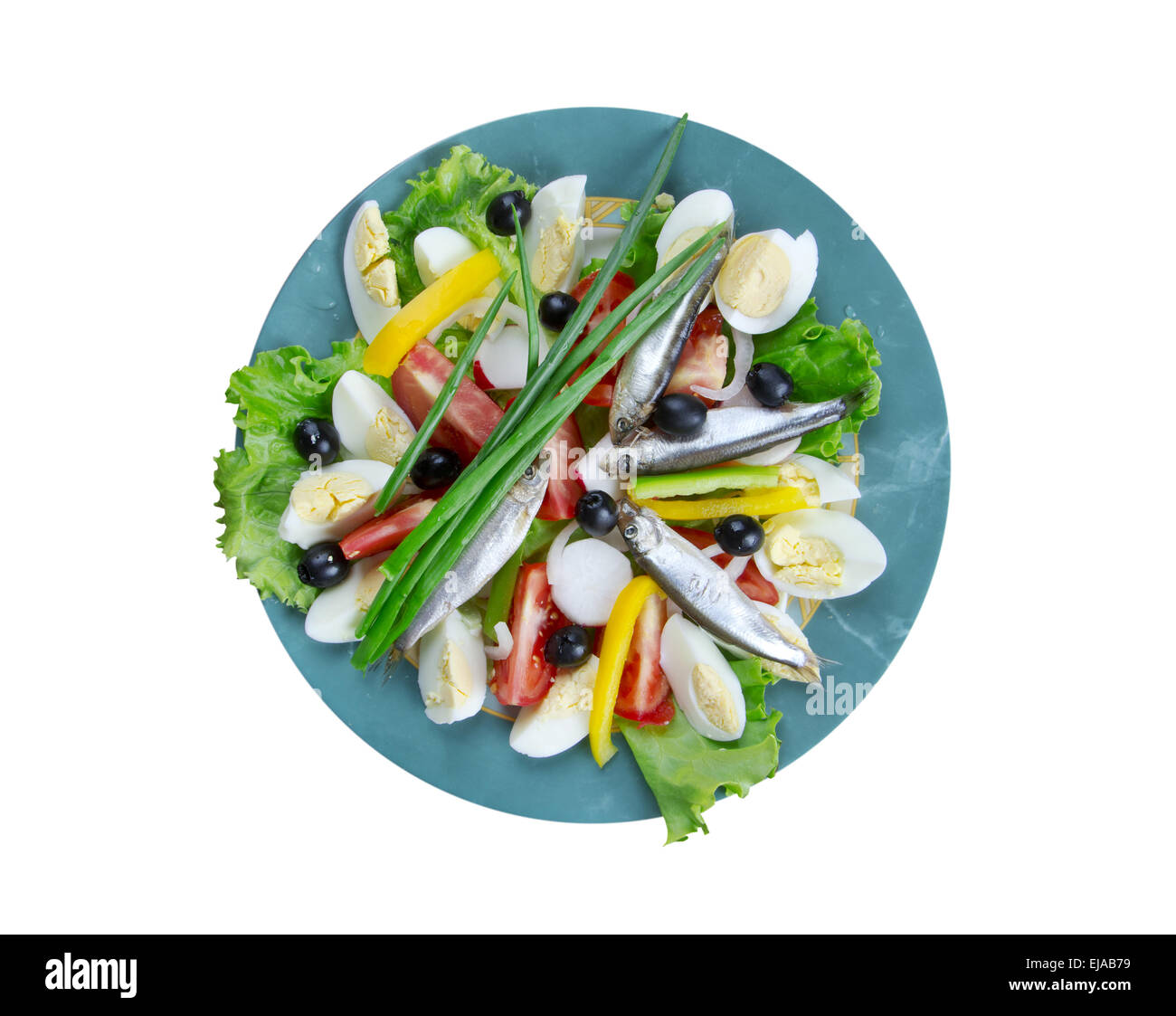 Nicoise Salad with anchovies Stock Photo Alamy
