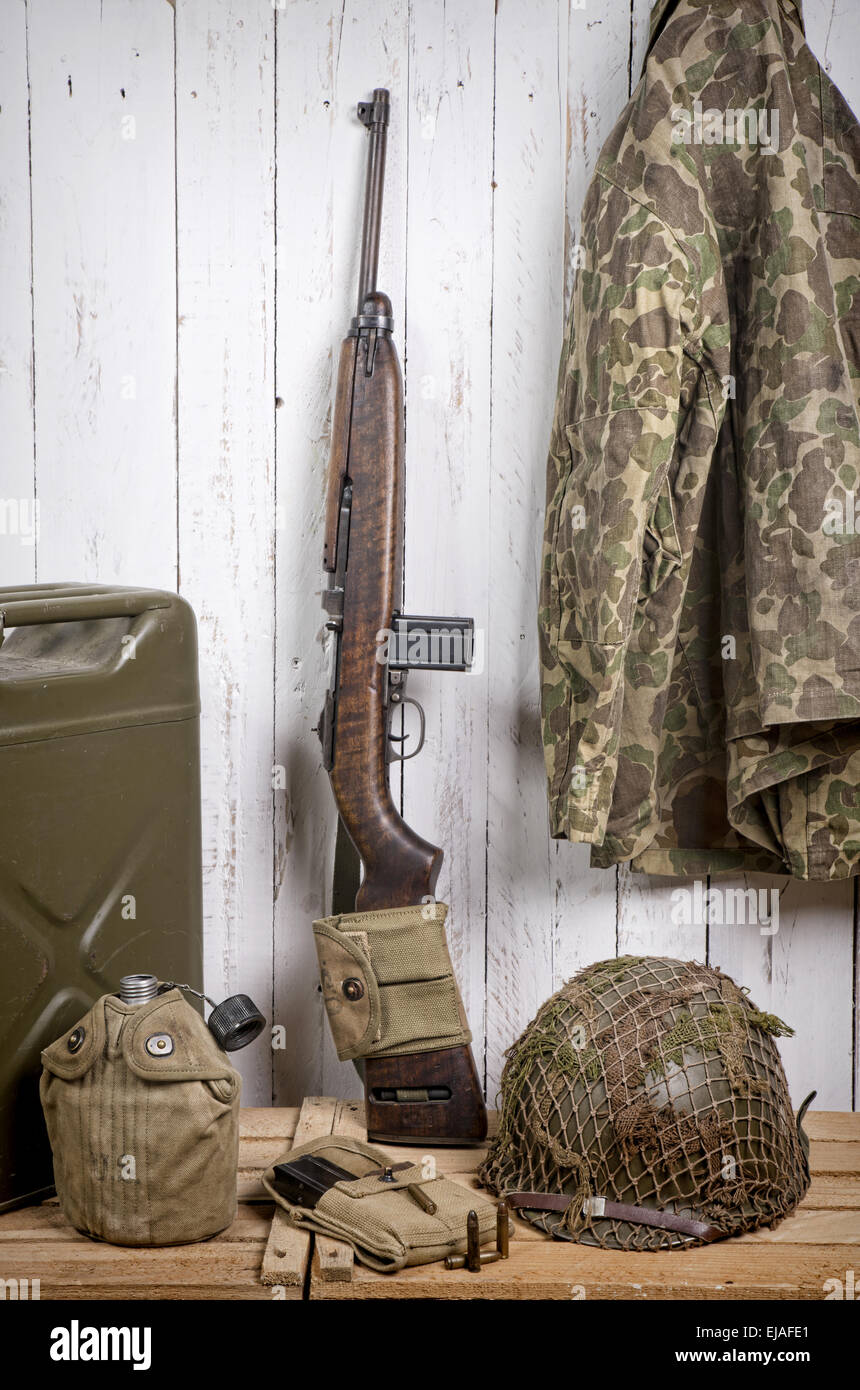 different U.S. military equipment of World War II Stock Photo Alamy