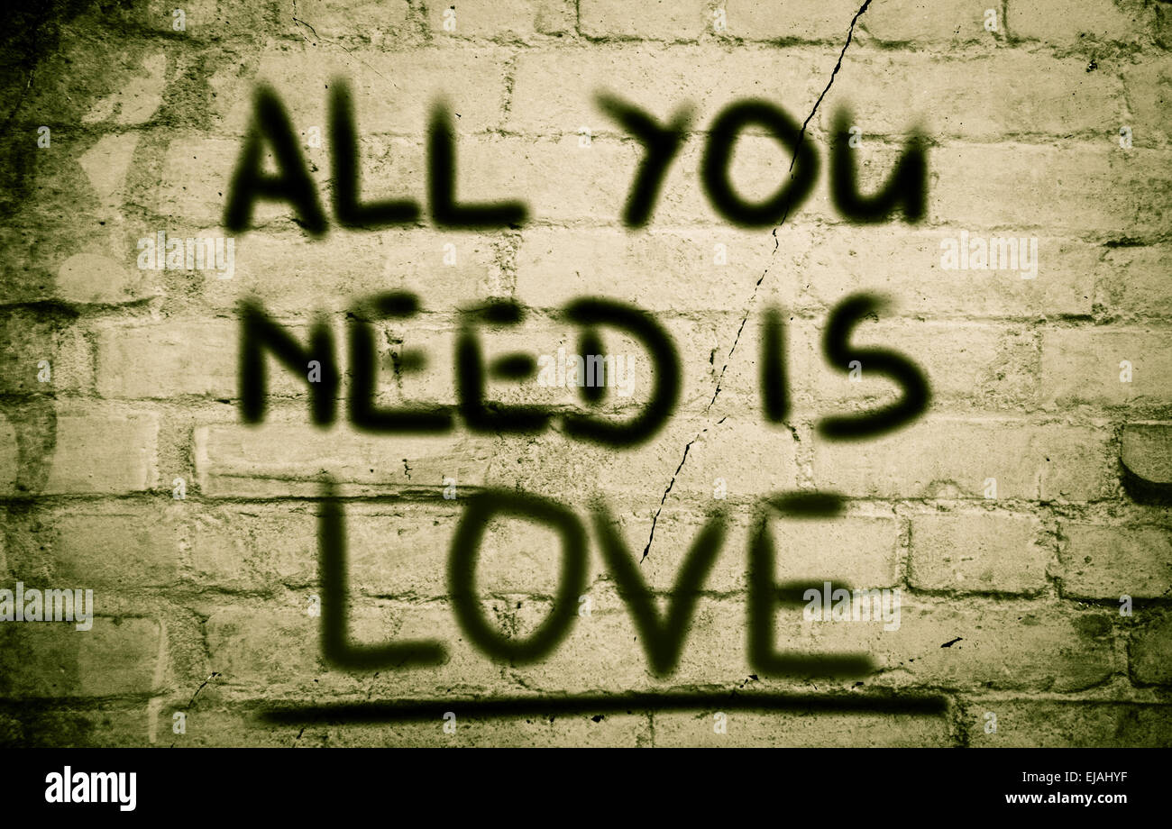 All You Need Is Love Concept Stock Photo Alamy