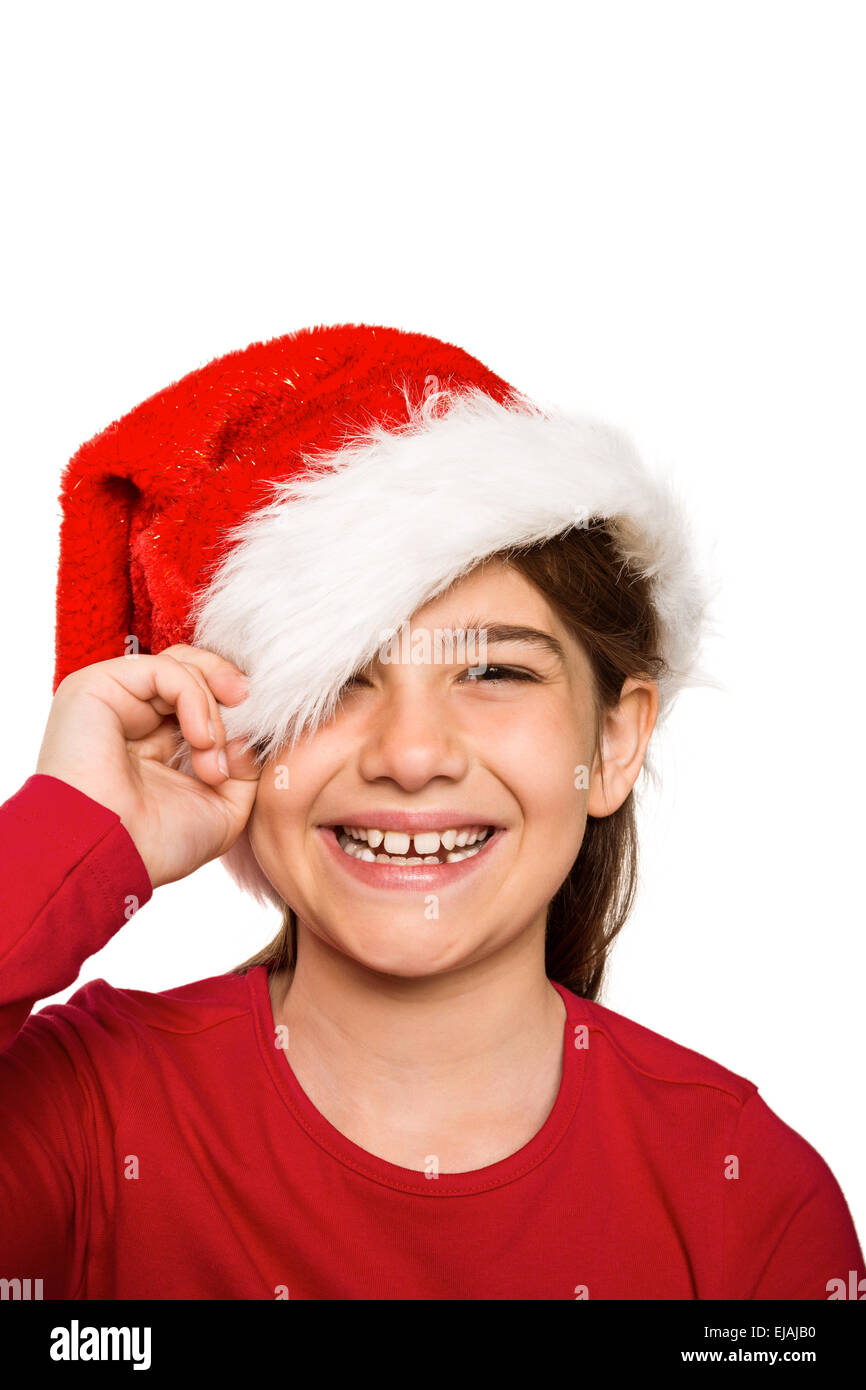 Festive little girl smiling at camera Stock Photo - Alamy