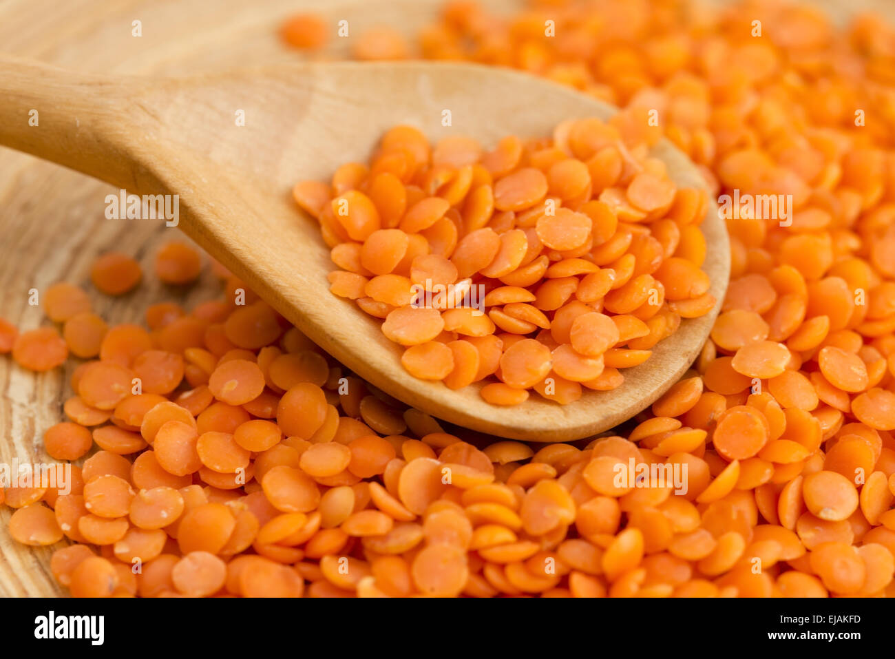 Dry Organic Red Lentils Stock Photo - Alamy