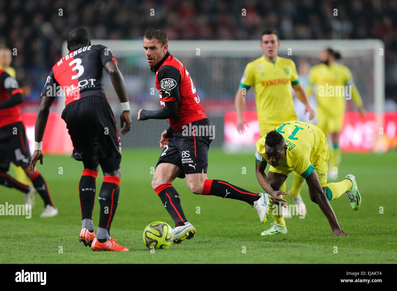 Sylvain ARMAND/Ismael BANGOURA - 21.03.2015 - Rennes/Nantes - 30eme journee de Ligue 1.Photo : Vincent Michel/Icon Sport Stock Photo