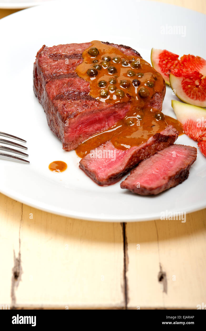 green peppercorn beef filet mignon Stock Photo Alamy