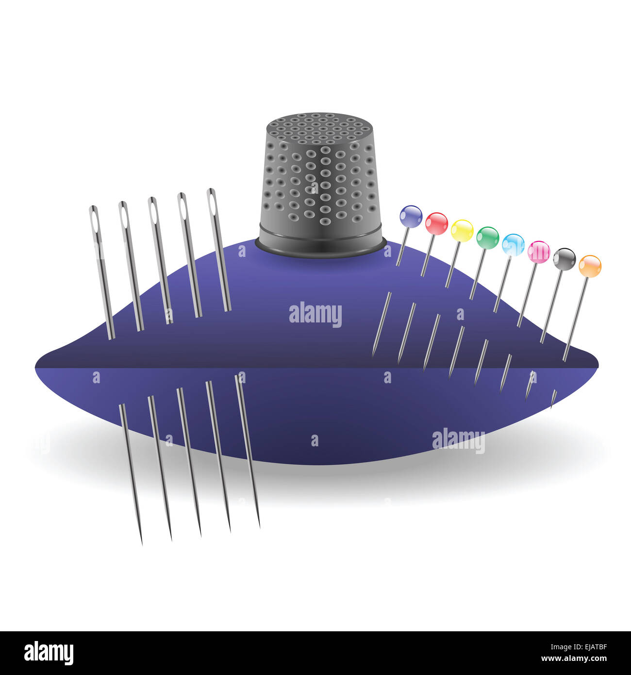 needles and thimble Stock Photo Alamy