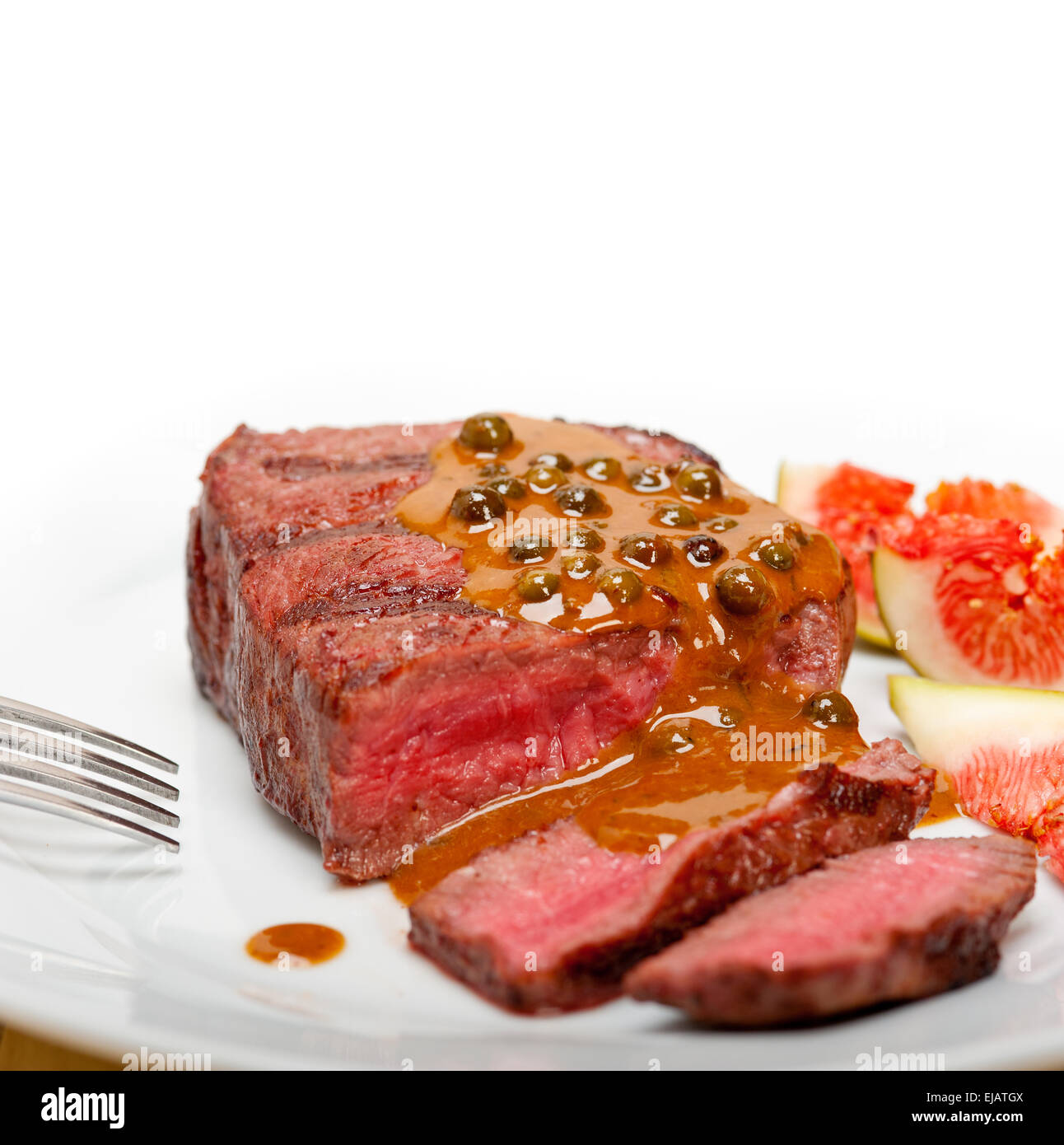 green peppercorn beef filet mignon Stock Photo Alamy