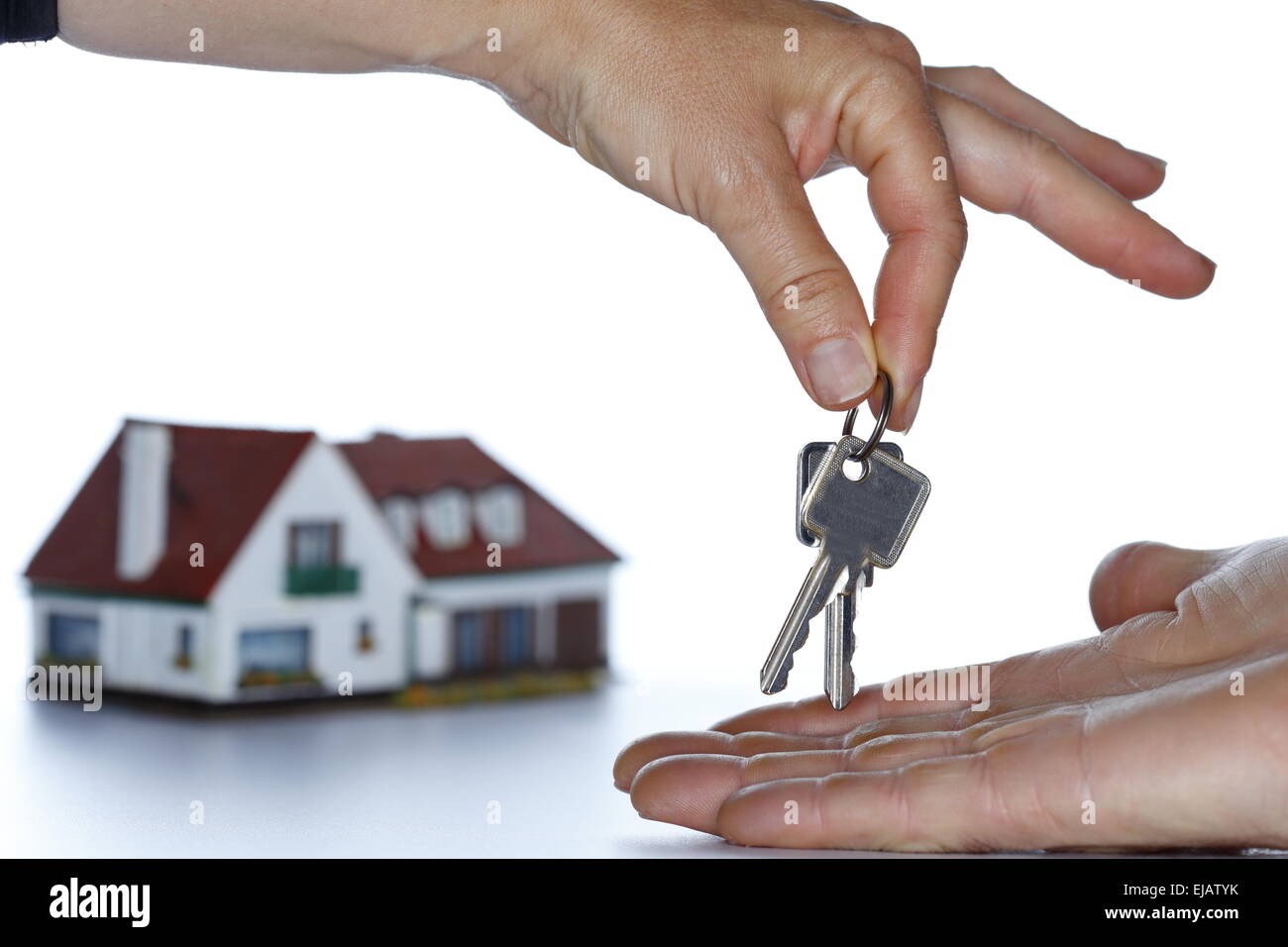 House keys attached house key hi-res stock photography and images - Alamy