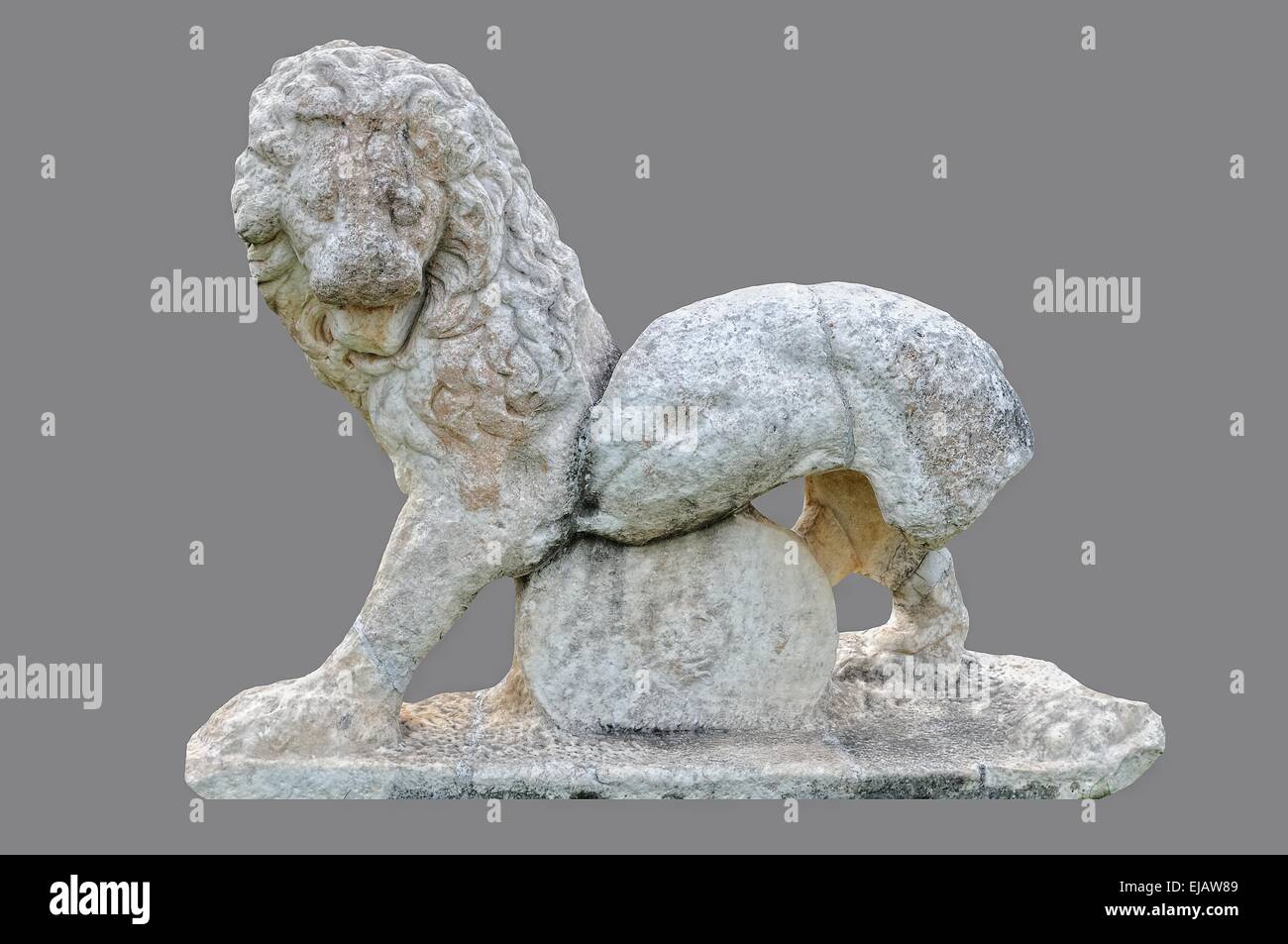 marble lion Stock Photo