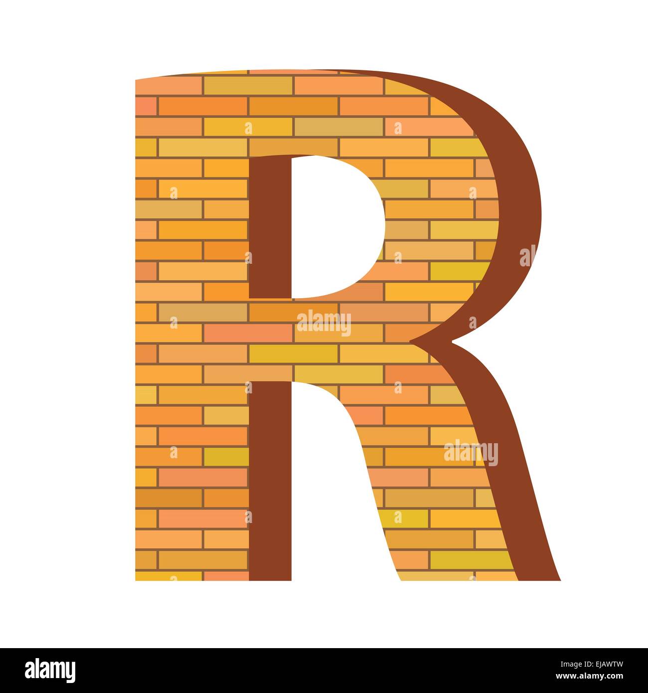 brick letter R Stock Photo - Alamy