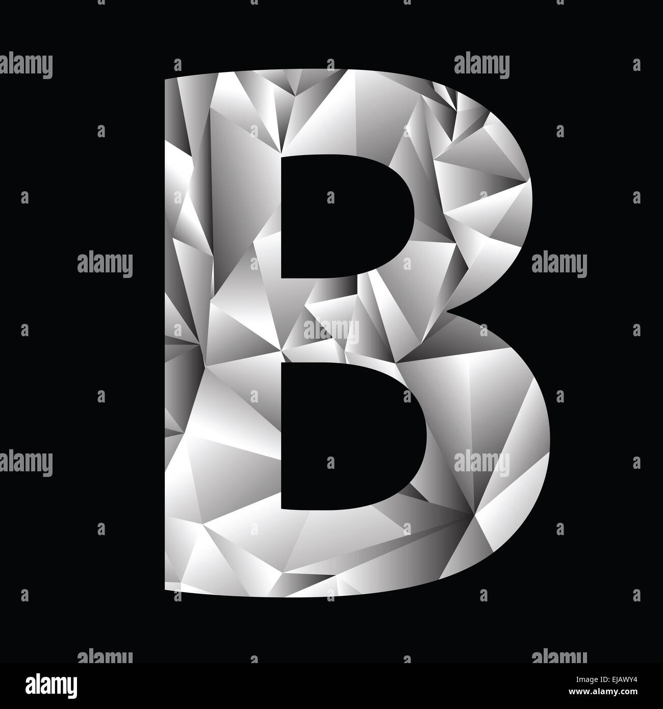 Crystal Letter B Stock Photo - Alamy