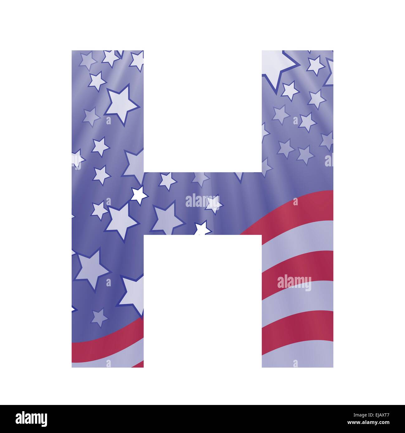 american flag letter H Stock Photo Alamy