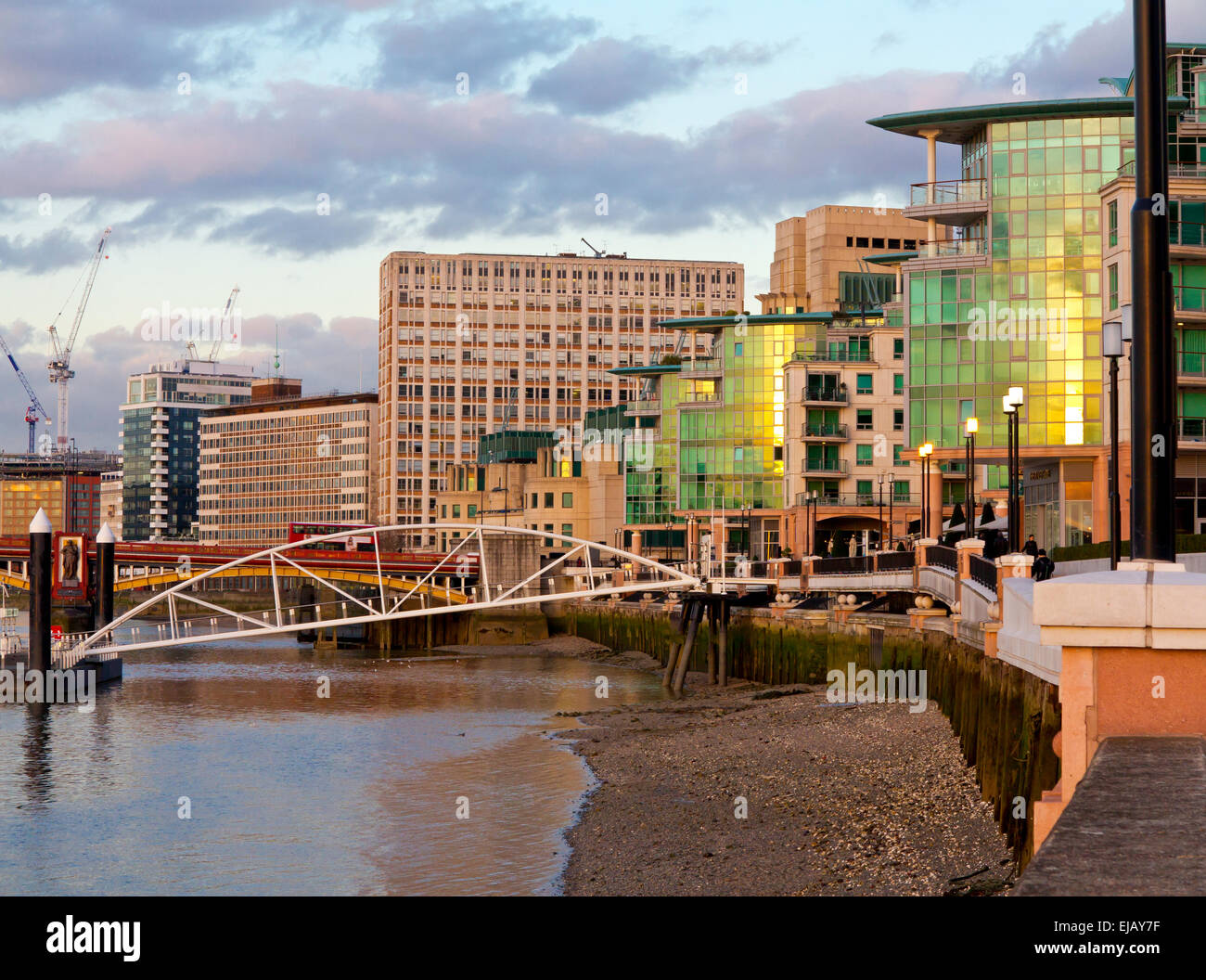St Wharf riverside development of luxury flats on the south bank