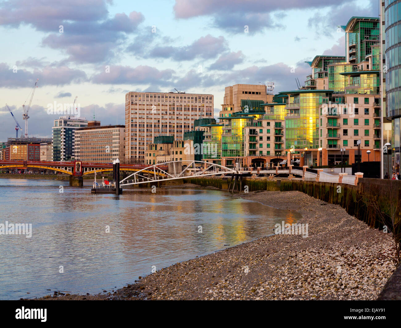 St Wharf riverside development of luxury flats on the south bank